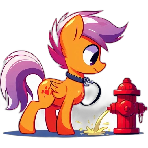 staff, concept art, cartoon, pixel art, orangish, pony, animated, figure transparent PNG cut-out
