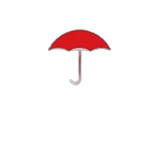 umbrella, staff, hat, pixel art, rain, red, travelers, logo transparent PNG cut-out