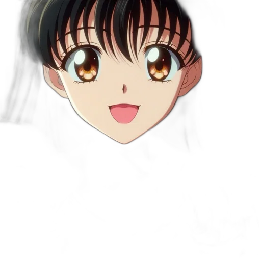 face, hair, staff, anime, photorealistic, cartoon, concept art, close-up transparent PNG cut-out