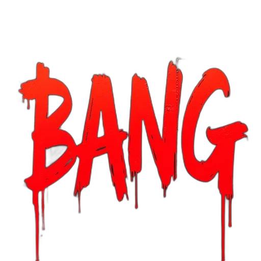 comic book art, concept art, word, bang, written, red, abstract, background transparent PNG cut-out