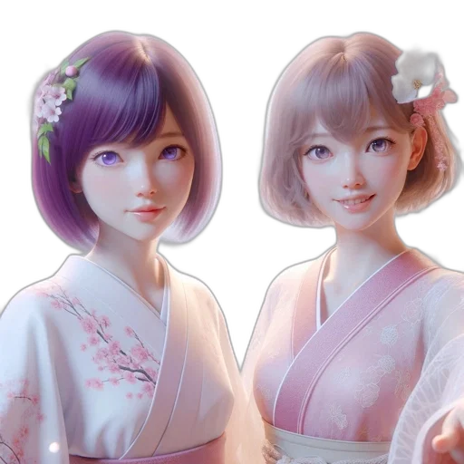 3d render, photorealistic, concept art, fantasy art, pastel, monochrome, colorful, two transparent PNG cut-out