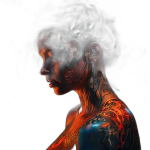 face, dragon, mask, dress, photorealistic, concept art, fantasy art, cyberpunk transparent PNG cut-out