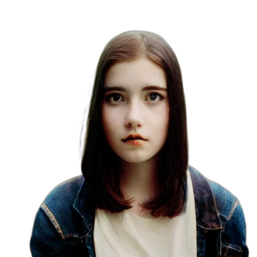 face, jacket, hair, robot transparent PNG cut-out