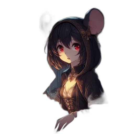 mask, creature, animal, staff, anime, pixel art, concept art, fantasy art transparent PNG cut-out