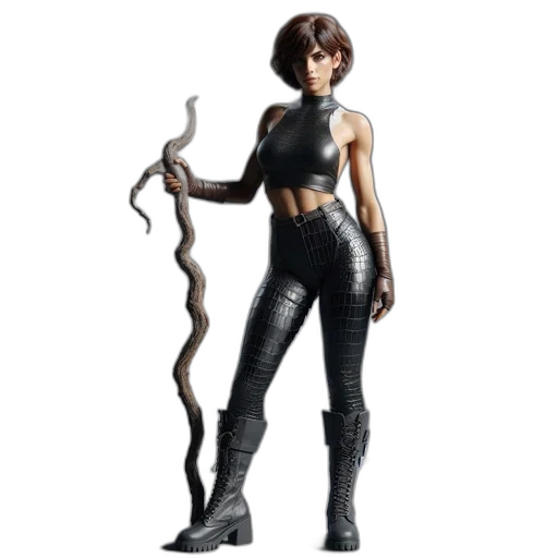 staff, hair, weapon, concept art, cyberpunk, comic book art, fantasy art, character transparent PNG cut-out