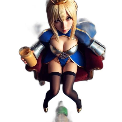 dress, weapon, staff, bottle, concept art, fantasy art, pixel art, 3d render transparent PNG cut-out