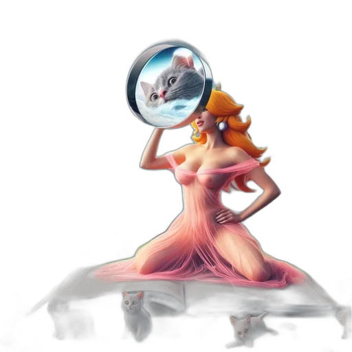 dress, staff, creature, robot, concept art, 3d render, fantasy art, cartoon transparent PNG cut-out