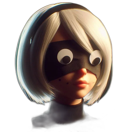 mask, face, robot, creature, concept art, 3d render, comic book art, fantasy art transparent PNG cut-out
