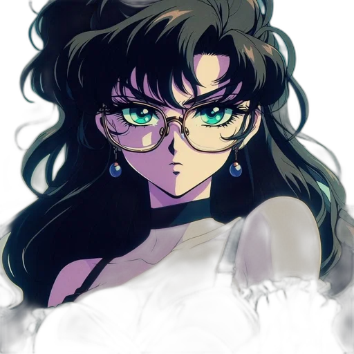 face, anime, vaporwave, cartoon, concept art, pastel, dark, monochrome transparent PNG cut-out