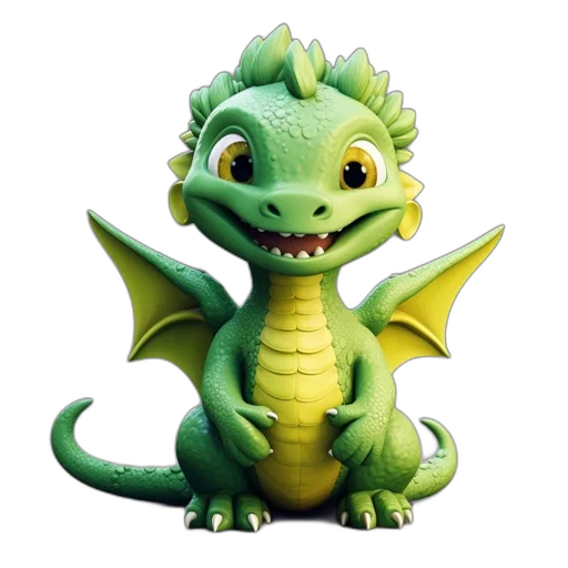 dragon, creature, animal, 3d render, photorealistic, concept art, fantasy art, animated transparent PNG cut-out