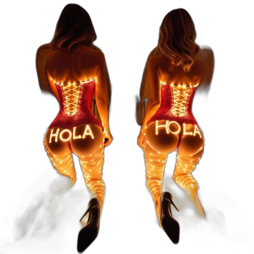 jacket, hair, 3d render, concept art, two, women, wearing, illuminated transparent PNG cut-out