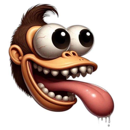 face, animal, creature, mask, photorealistic, 3d render, concept art, cartoon transparent PNG cut-out