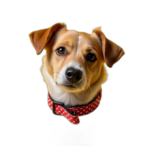 staff, animal, face, jewelry, photorealistic, 3d render, dog, collar transparent PNG cut-out