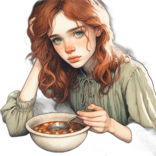 food, fantasy art, oil painting, photorealistic, pixel art, earth tones, red, young transparent PNG cut-out