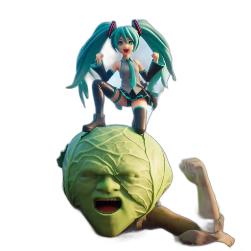 creature, food, weapon, face, concept art, 3d render, fantasy art, anime transparent PNG cut-out