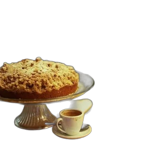 food, crown, 3d render, photorealistic, delicious-looking, cake, sits, glass transparent PNG cut-out