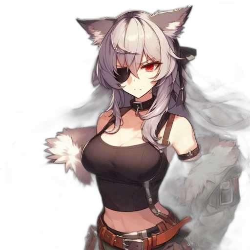 staff, animal, weapon, dress, anime, fantasy art, pixel art, concept art transparent PNG cut-out