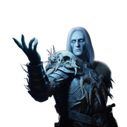 mask, creature, face, staff, concept art, fantasy art, 3d render, photorealistic transparent PNG cut-out