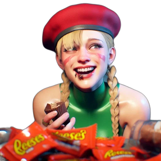 food, photorealistic, 3d render, concept art, cyberpunk, neon, young, woman transparent PNG cut-out