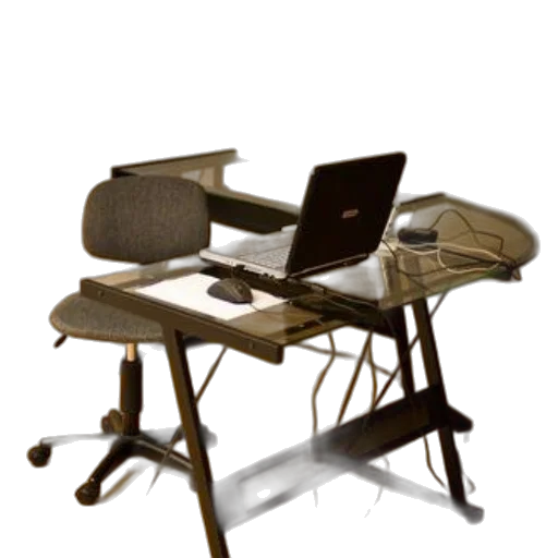 furniture, staff, 3d render, concept art, photorealistic, sleek, glass, desk transparent PNG cut-out