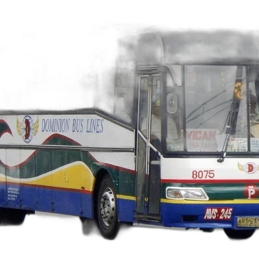 photorealistic, 3d render, concept art, dominion, bus, lines, parked, street transparent PNG cut-out