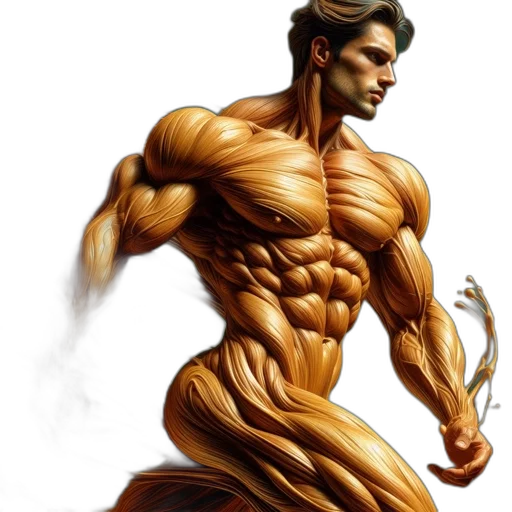 comic book art, concept art, fantasy art, photorealistic, digitally, rendered, man, fluidic transparent PNG cut-out