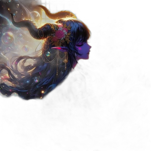 hair, crown, fantasy art, concept art, comic book art, pixel art, outer space, fire transparent PNG cut-out