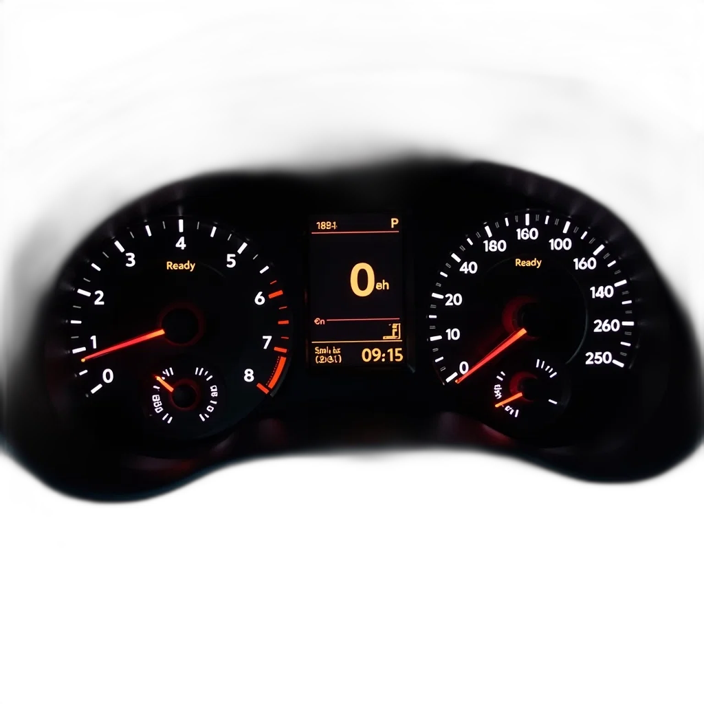 car, first, image, shows, dashboard, focus, speedometer, tachometer transparent PNG cut-out
