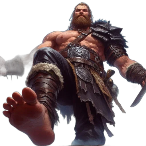 sword, weapon, shoes, fantasy art, concept art, photorealistic, 3d render, muscular transparent PNG cut-out