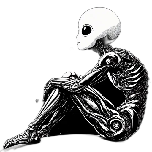 robot, creature, mask, animal, concept art, comic book art, cyberpunk, pixel art transparent PNG cut-out