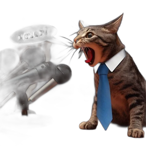 staff, animal, photorealistic, concept art, feline, donning, formal, attire transparent PNG cut-out