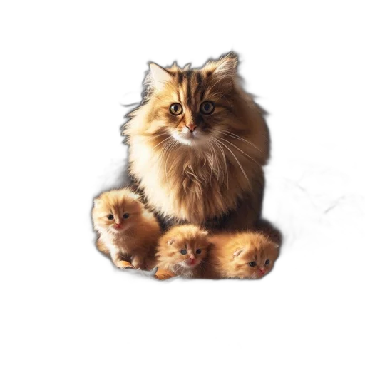 animal, photorealistic, oil painting, concept art, pixel art, orange, cat, rests transparent PNG cut-out