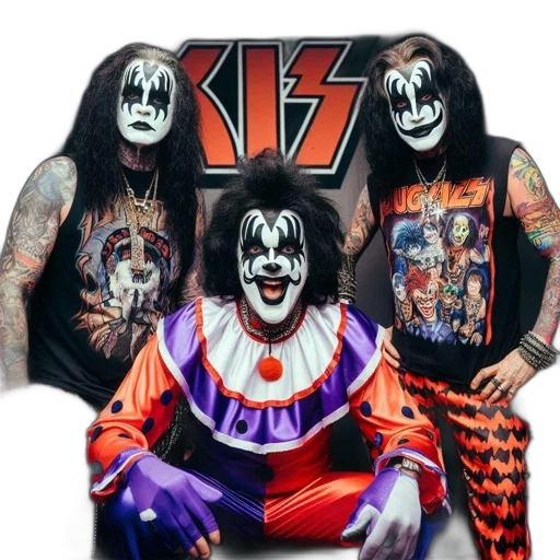 jacket, three, people, resembling, members, rock, band, kiss transparent PNG cut-out