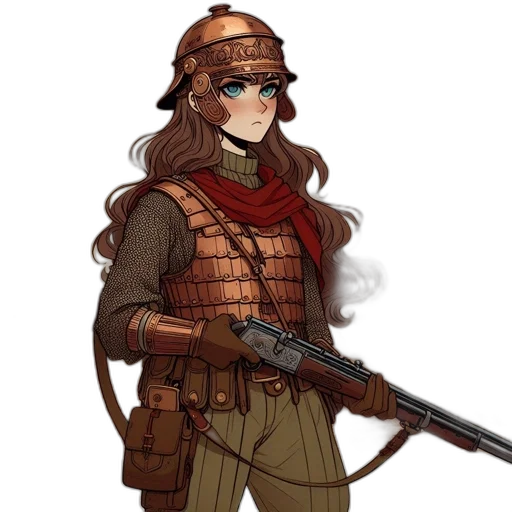 staff, weapon, jacket, hat, pixel art, anime, concept art, fantasy art transparent PNG cut-out