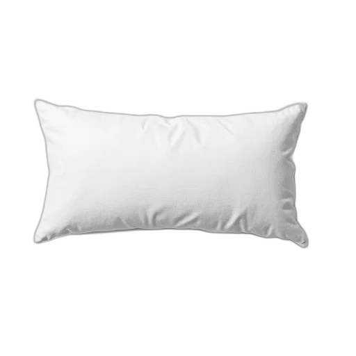 furniture, photorealistic, 3d render, monochrome, white, rectangular, pillow, textured transparent PNG cut-out