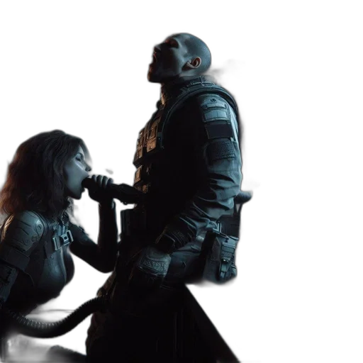 jacket, cyberpunk, concept art, outer space, fire, futuristic, interior, reveals transparent PNG cut-out