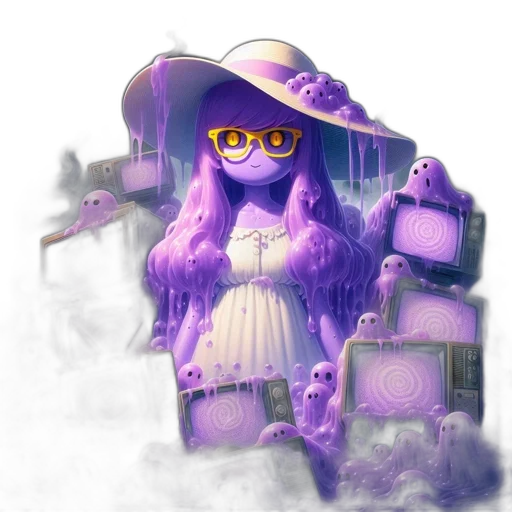 dress, staff, concept art, fantasy art, vaporwave, pixel art, pastel, female transparent PNG cut-out