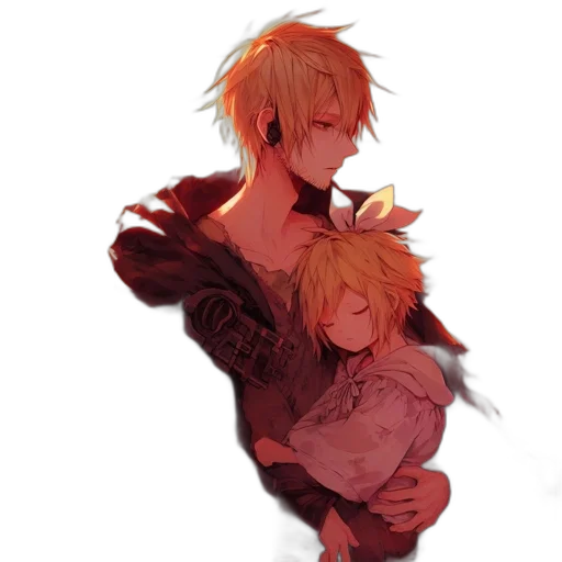 watercolor, pixel art, anime, concept art, fire, golden, red, dark transparent PNG cut-out