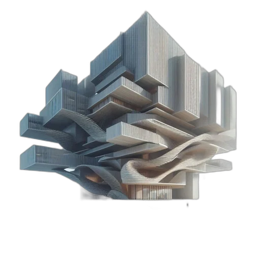 building, furniture, crown, robot, 3d render, concept art, vaporwave, photorealistic transparent PNG cut-out