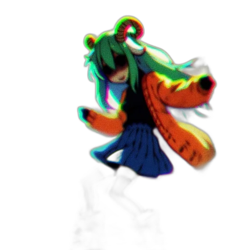 creature, dragon, mask, dress, concept art, 3d render, pixel art, fantasy art transparent PNG cut-out