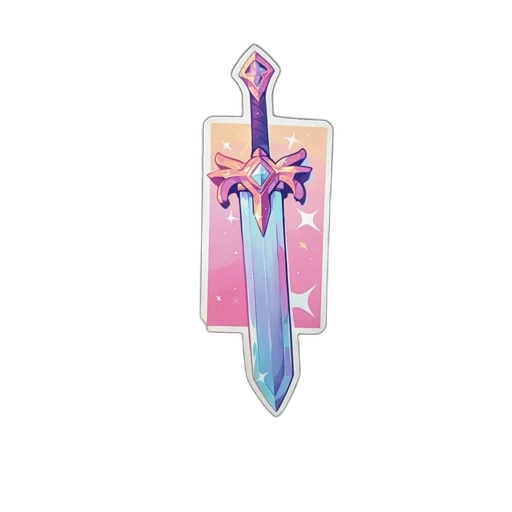 sword, weapon, jewelry, staff, vaporwave, pixel art, concept art, fantasy art transparent PNG cut-out