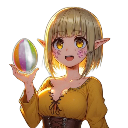 staff, mask, dress, dragon, fantasy art, pixel art, anime, concept art transparent PNG cut-out