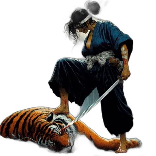 weapon, sword, fantasy art, concept art, photorealistic, comic book art, fire, blindfolded transparent PNG cut-out