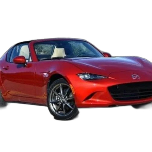 car, 3d render, vibrant, red, mazda, sports, parked, scenic transparent PNG cut-out