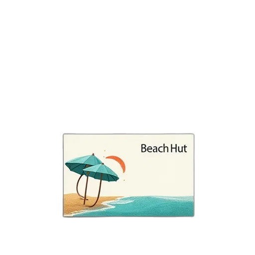 hat, umbrella, beach, sunset transparent PNG cut-out