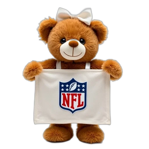 plush, teddy, bear, brown, beige, dress, holding, white transparent PNG cut-out