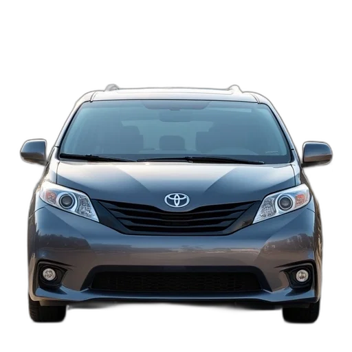 car, 3d render, photorealistic, front, grey, toyota, odyssey, which transparent PNG cut-out