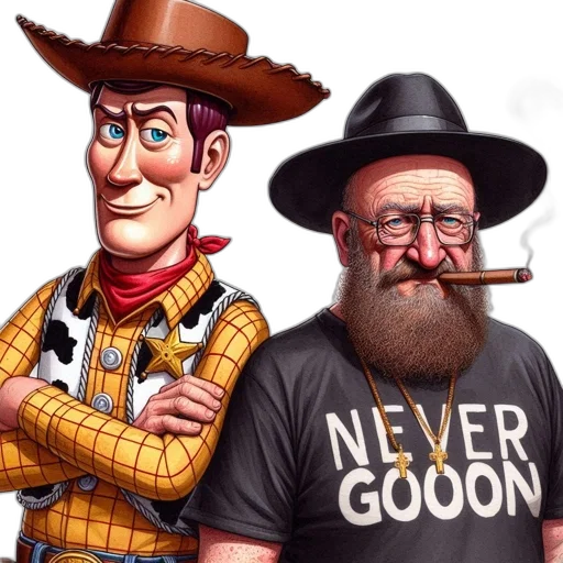 cartoon, comic book art, concept art, image, toy, story, woody, bearded transparent PNG cut-out