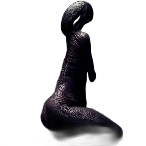 creature, hair, dress, furniture, 3d render, concept art, fantasy art, photorealistic transparent PNG cut-out