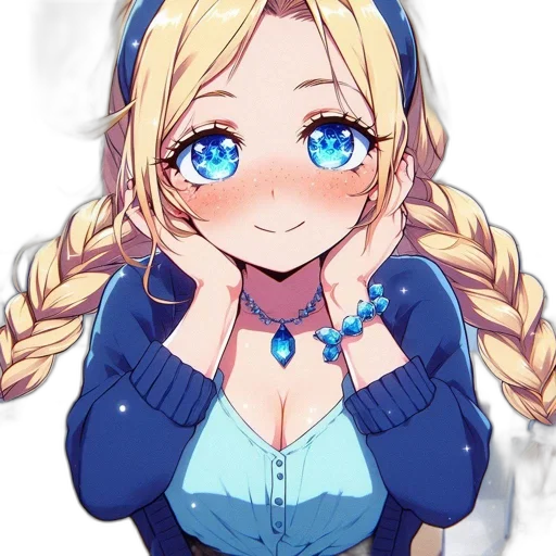staff, crown, dress, face, anime, cartoon, pixel art, fantasy art transparent PNG cut-out